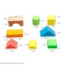 Lewo Large Wooden Blocks Construction Building Toys Set Stacking Bricks Board Games 32 Pieces B01NBHV2AW